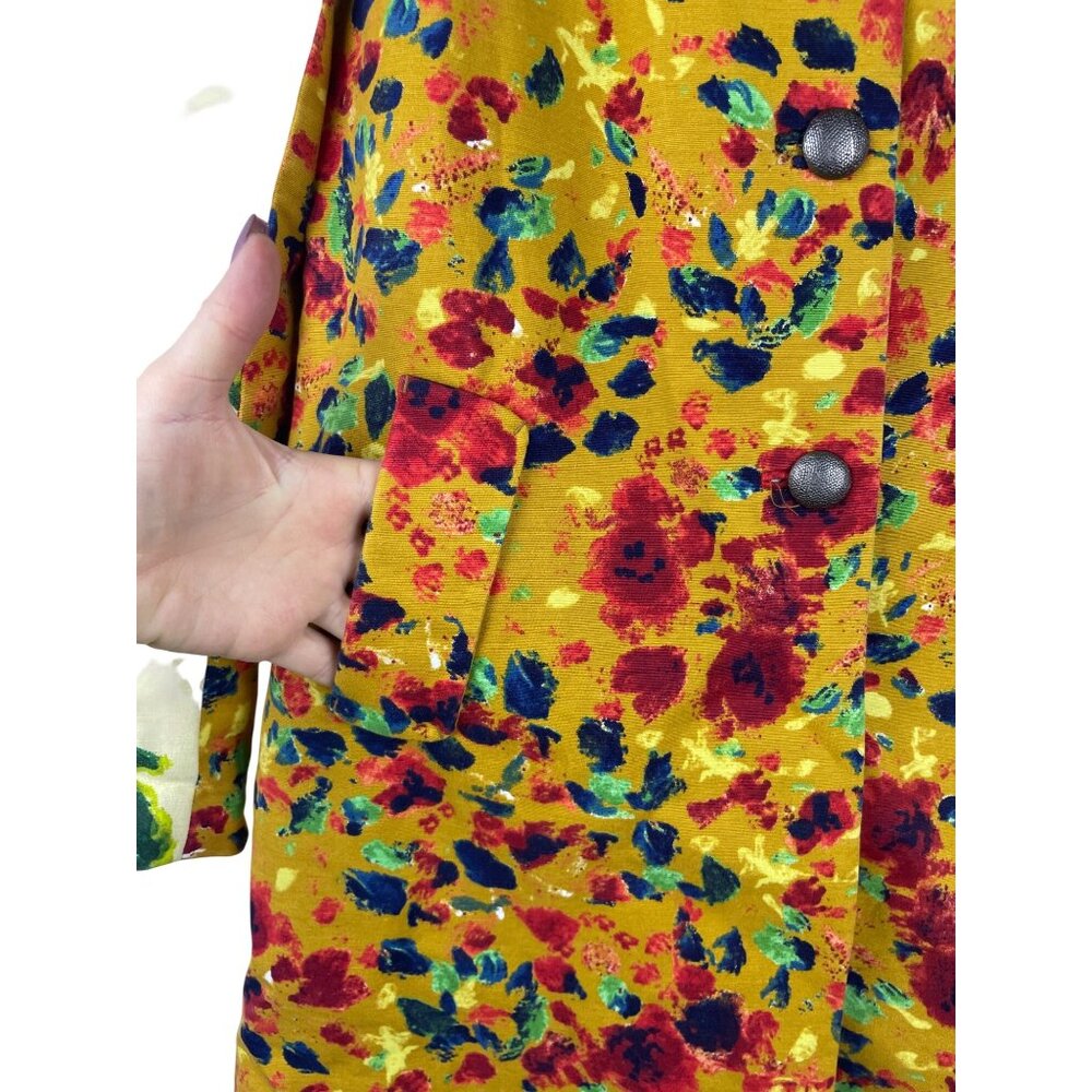 ANTHROPOLOGIE ELEVENSES LEOPARDLILY CAR COAT SWING JACKET US 2 Lined GUC - Picture 4 of 11
